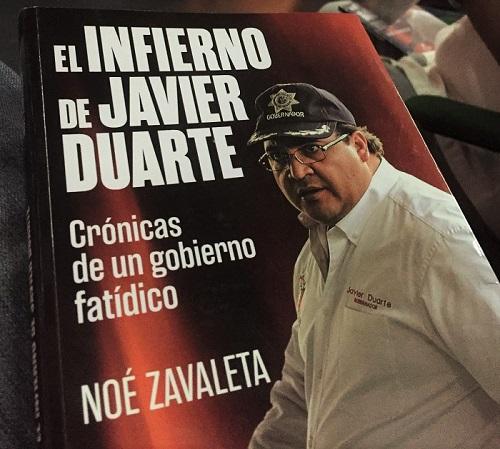 Noé Zavaleta&#039;s book, Javier Duarte&#039;s Hell, at its Xalapa Book Launch at the Casino Jalapeño, on August 12, 2016. (Photo by Patrick Timmons)