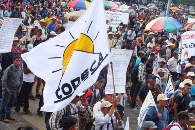 CODECA marcha en la Ciudad de Guatemala, 12 de septiembre de 2018. (Ollantay Itzamná / CC BY-SA 4.0)