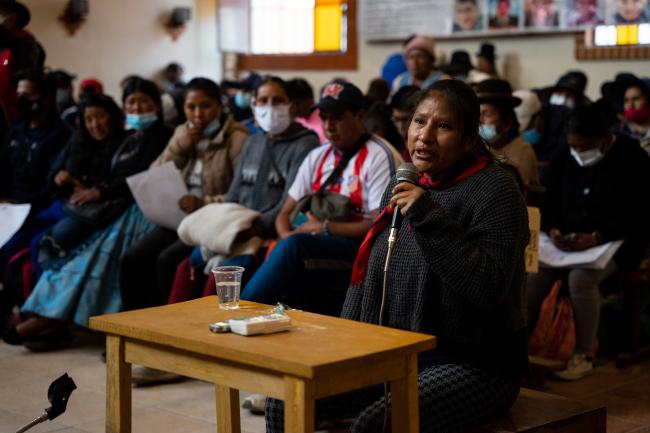 El GIEI reúne con víctimas en Senkata, Bolivia, el 25 de noviembre 2020. (CIDH / CC BY 2.0 DEED)
