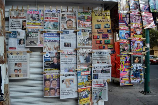 Quiosco de periódicos, Ciudad de México, 2014. (Pablo Andrés Rivero / CC BY-NC-ND 2.0)
