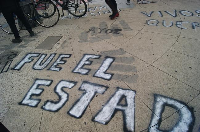 "It was the state." Graffiti during a demonstration to mark the sixth anniversary of the forced disappearance of the 43 Ayotzinapa students, September 26, 2020. (PetrohsW / CC BY-SA 4.0)