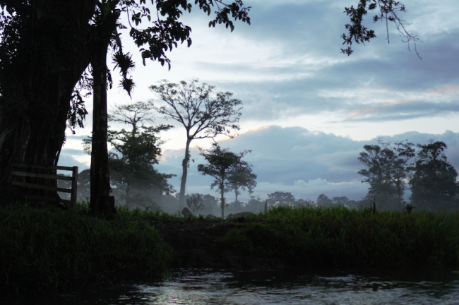 A boat stop between Greytown and El Castillo, within the Indio Maiz Reserve, Nicaragua, November 28, 2019. (Melissa Vida)