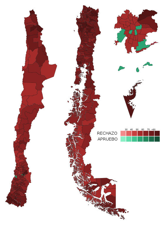 Map of the September 4 referendum results by percentage for the winning vote in each comuna (James2813 / Wikimedia Commons / CC BY-SA 4.0)