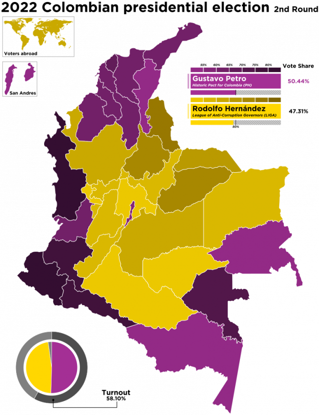 Second round election results (Basque mapping)
