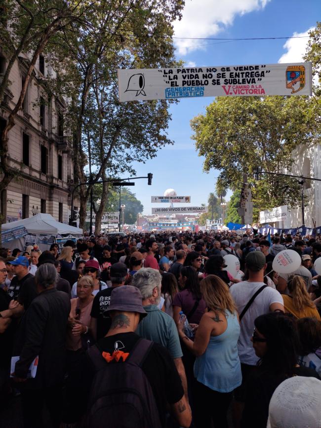 In the city of Buenos Aires, nearly half a million people came out to march. (Daniel Cholakian)