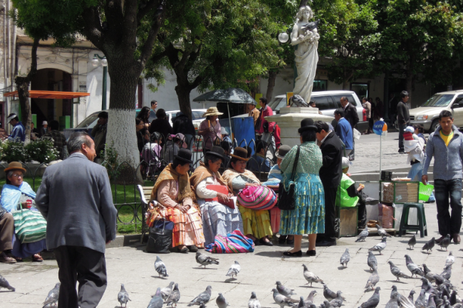 Plaza Murillo, sede de gobierno, en La Paz, Bolivia, circa 2011. (Andrea Ivanna Gigena)