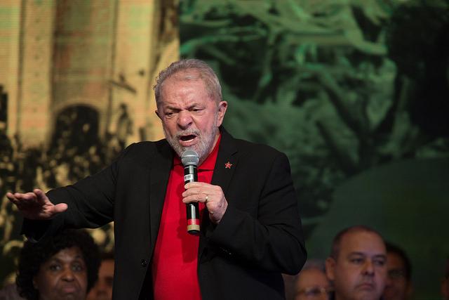 Brazil's ex-president Luiz Inácio Lula da Silva during the sixth Congress of the Workers' Party in 2017. (Partido dos Trabalhadores/flickr)