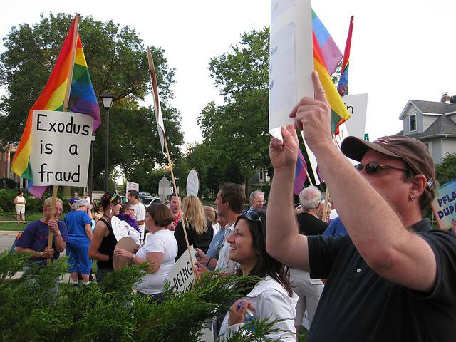 Protesters outside of a 2009 Exodus International conference in Illinois (Kevin Zolkiewicz / Creative Commons)