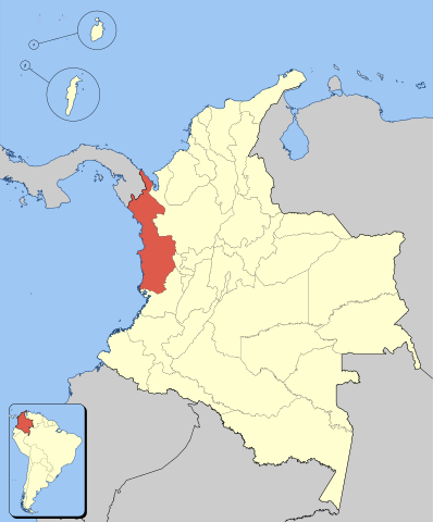 El Departamento de Chocó en el noroeste de Colombia. (Milenioscuro / Wikimedia Commons / CC BY-SA 4.0)