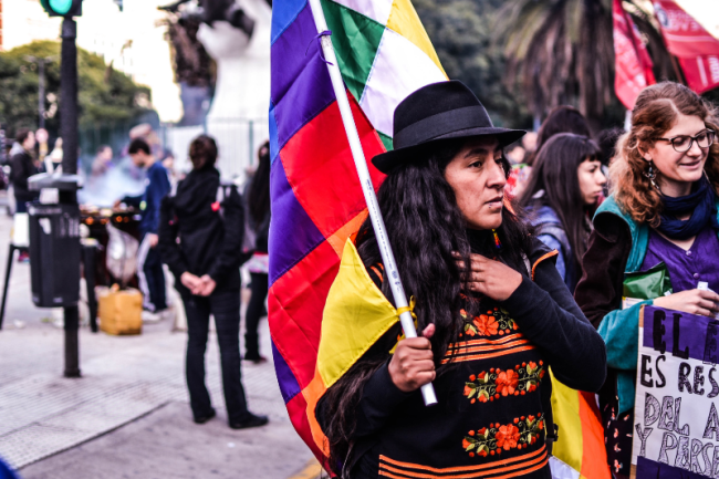 Adriana Guzmán marches in a #NiUnaMenos demonstration in Buenos Aires, Argentina, June 3, 2017. (TITINICOLA / CC BY-SA 4.0)