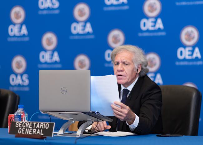 OAS Secretary General Luis Almagro at the inauguration of the OAS 51st annual General Assembly on November 10 (Juan Manuel Herrera/OAS, Flickr) 