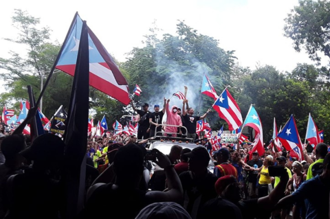 Se celebra la renuncia de Ricardo Rosselló en San Juan, Puerto Rico, el 25 de julio de 2019. (Daryana Rivera / CC BY-SA 4.0)