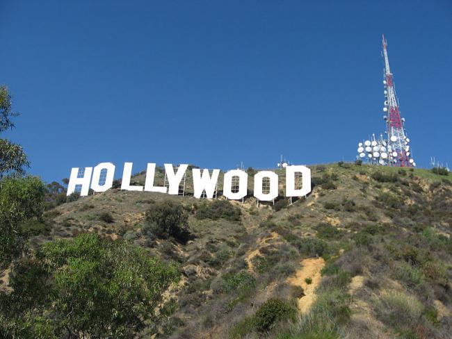 (The Hollywood sign, Wikimedia Commons)