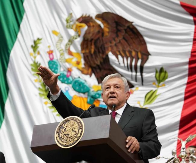 Andrés Manuel López Obrador at the presidential inauguration in Mexico City on December 1, 2018. (lopezobrador.org.mx)