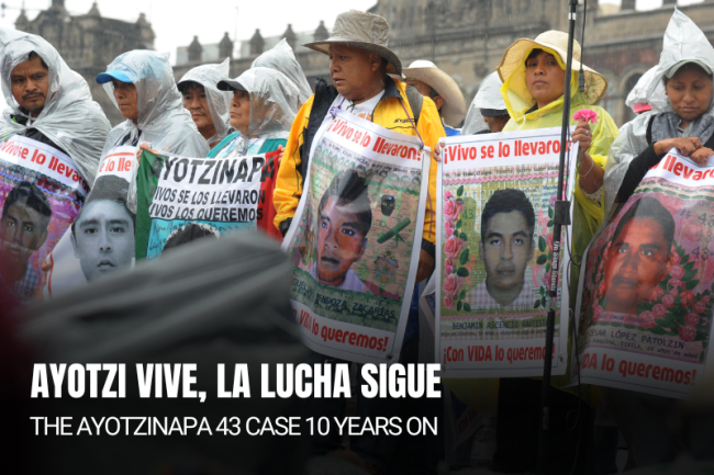 Families and supporters commemorate the first anniversary of the Ayotzinapa disappearances, in Mexico City, September 26, 2015. (Daniel Cima / CIDH / CC BY 2.0)