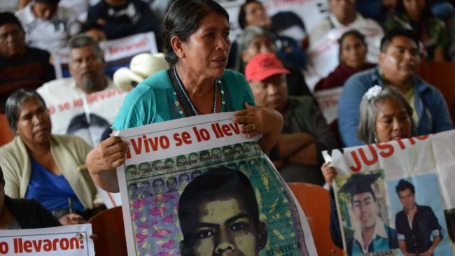 Parents of the 43 disappeared Ayotzinapa students offer testimony during to a delegation from the Inter-American Commission on Human Rights in Guerrero, Mexico, Sept. 29, 2015. (Photo by Daniel Cima/CIDH/Flickr)