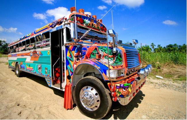 Diablos rojos buses are a form of "arte rodante" or rolling art installations. Unlike art found in galleries or museums, bus art is a literal form of street art accessible to all.