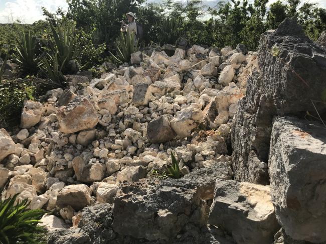 Ruins in Barbuda in the wake of Hurricane Irma (Photo courtesy of Rebecca Boger and Sophia Perdikaris).