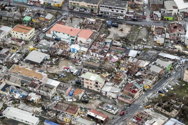 Damage after Hurricane Irma on the island of St. Maarten, part of the Netherlands (Netherlands Ministry of Defense/ Wikimedia Commons)