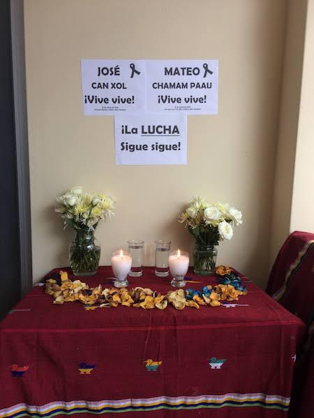 A memorial to two murdered CCDA members (Photo by Simon Granovsky-Larsen)
