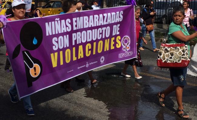 “Young pregnant girls are a product of sexual violence” -Association of Women for Dignity and Life (Las Dignas) (Photo by Samantha Pineda)