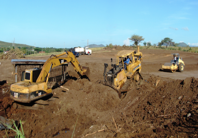 Images in this article show the clearing of land and vegetation and the removal of topsoil to prepare the land for the installation of solar farms in Salinas, Puerto Rico, 2022. (Javier F. González for Comité Diálogo Ambiental)