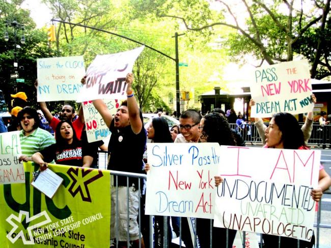 Students Protesting outside of New York City Legislative Offices (Photo courtesy of author)