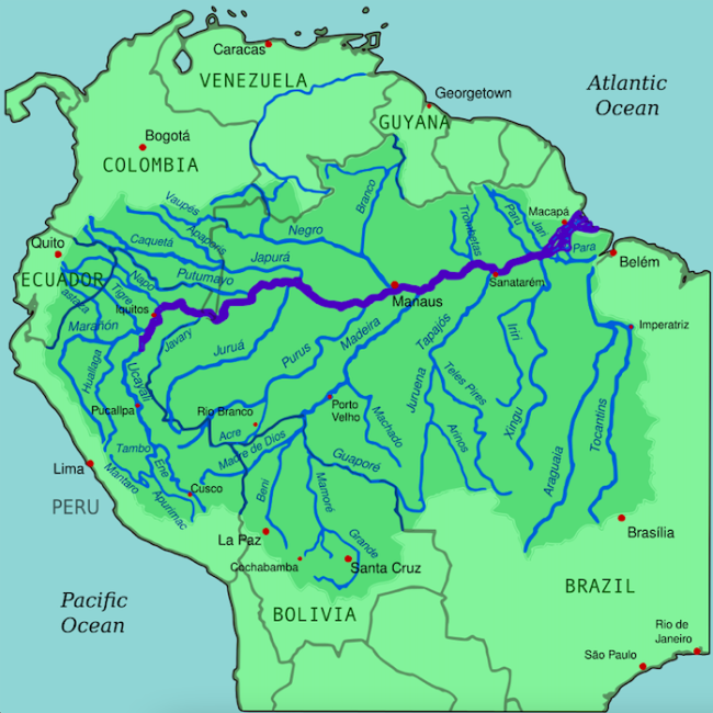 La cuenca del Amazonas (KMUSSER / CC BY-SA 3.0)