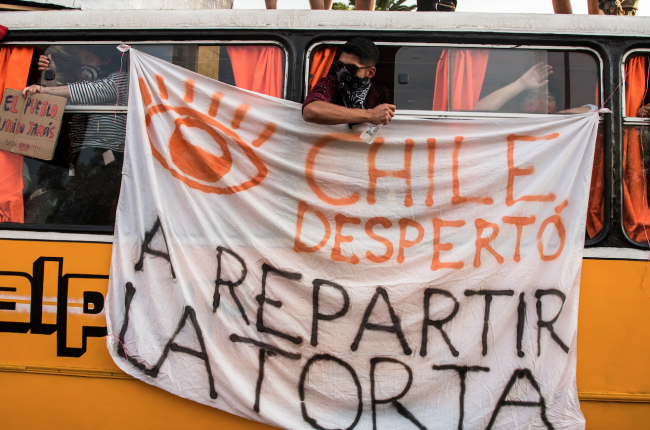 "Chile woke up. Divide up the pie," November 4, 2019. (Paulo Slachevsky / CC BY-NC-SA)