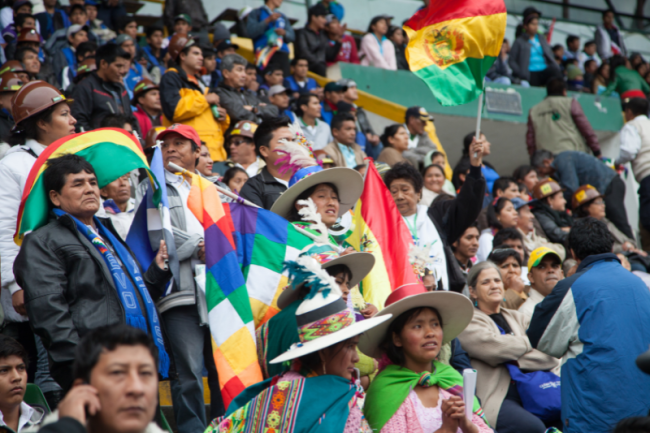 El Encuentro Plurinacional y Social por la Integración de los Pueblos, en Santa Cruz, Bolivia, el 15 de junio 2014.  