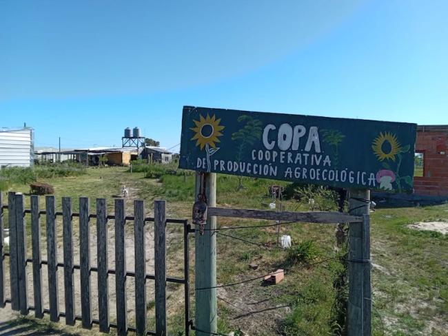 The entrance to COPA cooperative, an agroecological food co op started by former piqueteros. (Raúl Zibechi))