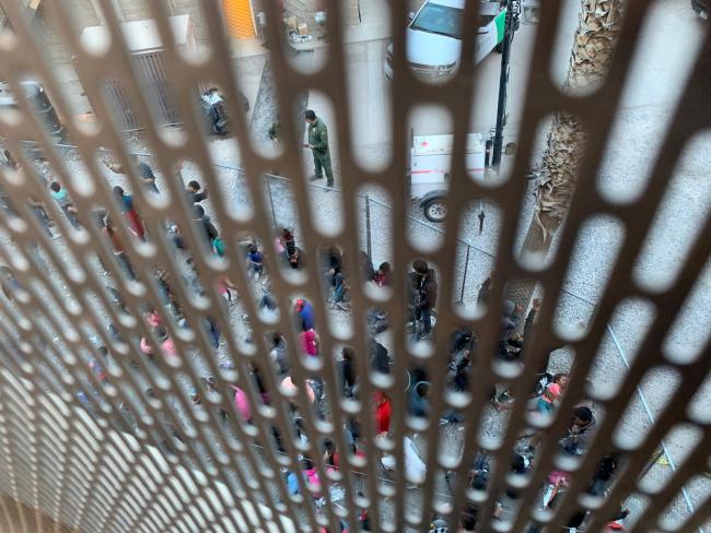 View from the El Paso bridge, where hundreds of migrants and would-be asylum seekers were held in deplorable conditions last week. (Photo by Patrick Timmons) 