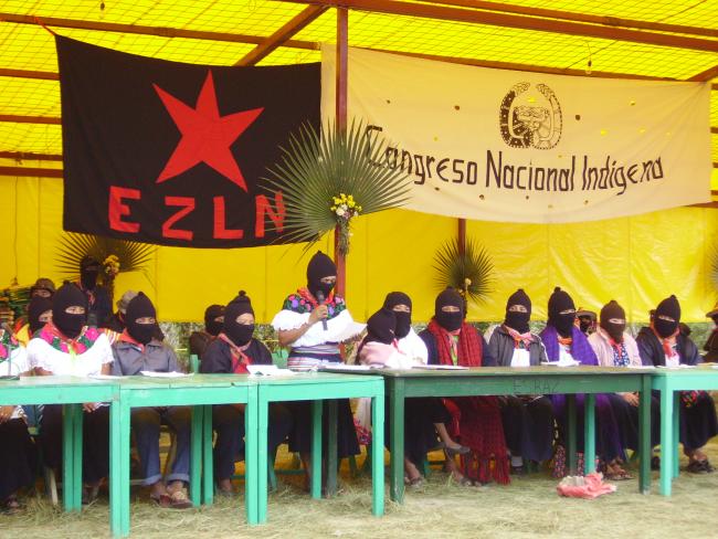 A civil society gathering in Oventic, a Zapatista Caracol (Photo by Hilary Klein)