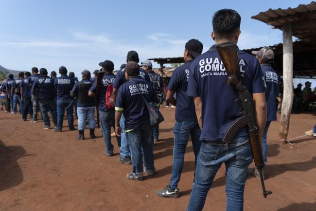 Members of Ostula's communal guard. (Regina López)