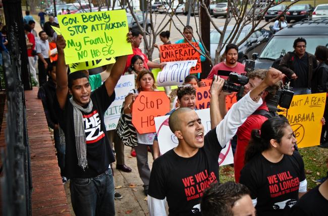 Undocumented youth and their allies protest Alabama's HB56 in 2011. (Steve Pavey/Hope in Focus)