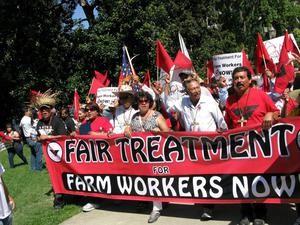Fair Treatment for Farm Workers Now 200-mile march to Sacramento. Credit: UFW.