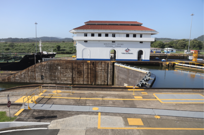 Panama's Miraflores Locks, on the Pacific side of the Panama Canal. (Michael Fox)