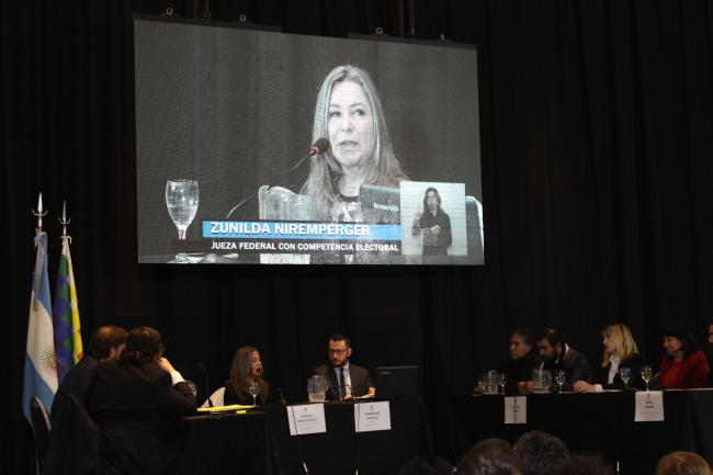 Judge Zunilda Niremperger reads the sentence for the Napalpí massacre (Juan de Jesús Longo)