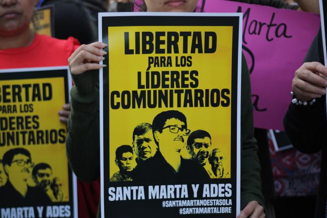 "Freedom for the Community Leaders - Santa Marta and ADES" (Esmeralda Ramos)